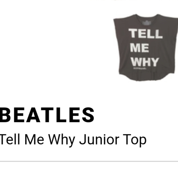 NWOT Women's The Beatles Tell Me Why Vintage Concert Tees - Picture 4 of 4